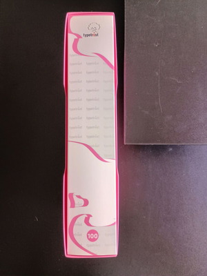 Folder with 100 slides used, pink, Typotrust
