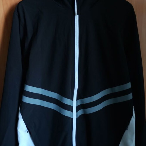 HOLLISTER oldschool men's jacket with zipper, black and grey