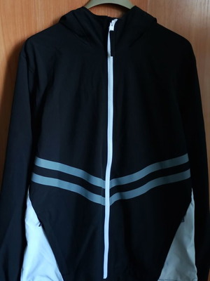 HOLLISTER oldschool men's jacket with zipper, black and grey