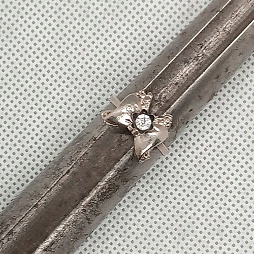 Bow ring with rhinestones size 7.25
