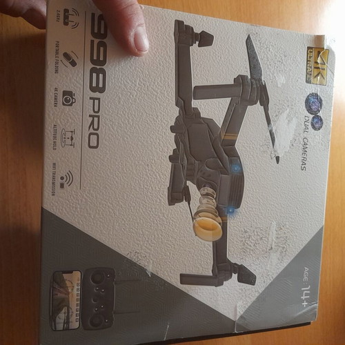 Drone 998 Pro 4k Ultra ID Dual Cameras micro foldable set like new