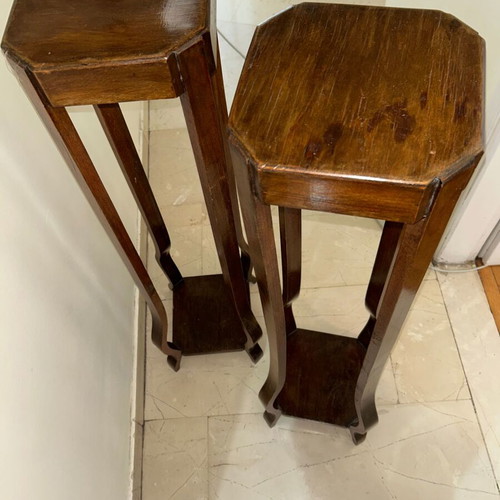 Vintage wooden plant stands set of 2, 1.04m, like new