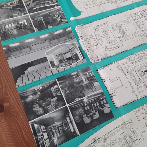 Greek Line Olympia 1958 ship brochure deck plan