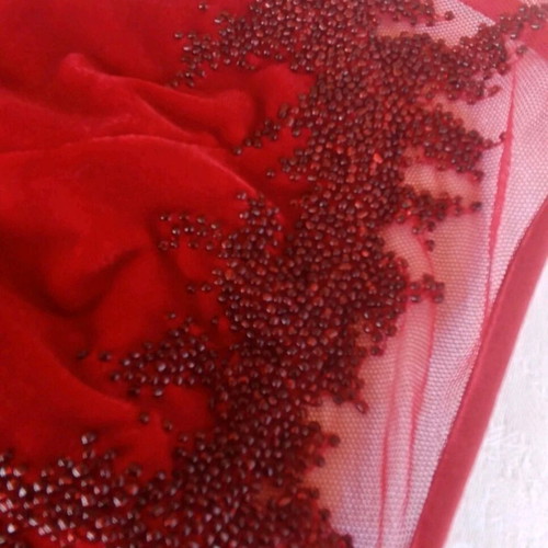 Raxevsky Medium crop top red velvet like new