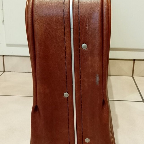 Vintage leather suitcase used