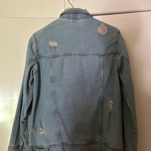 Denim jacket like new, blue and turquoise