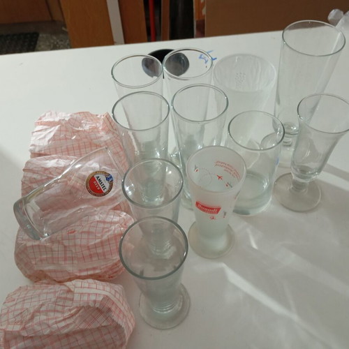 Beer, frappe and freddo espresso glasses like new, set of 16