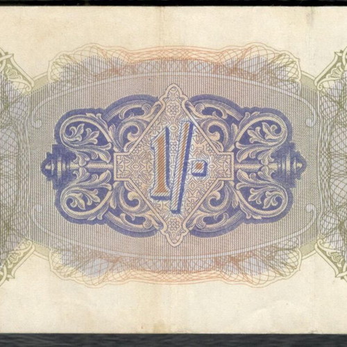 British Army 1 Shillings used banknote Greece