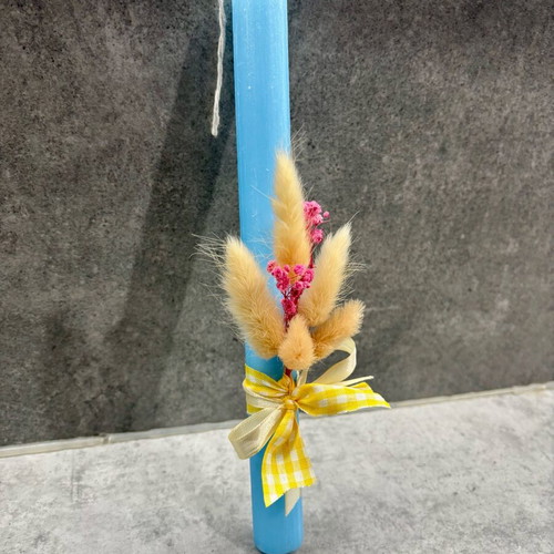 Candle with dried flowers new