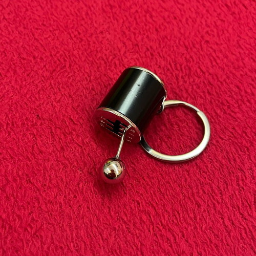 Car shifter keyring 6-speed black, new