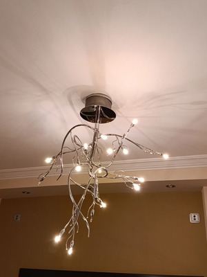 Ceiling lights like new, 2 with 18 bulbs and 1 with 24 bulbs