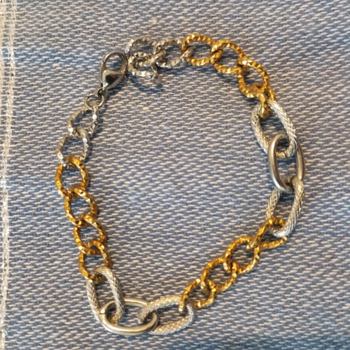 Two-tone steel bracelet like new