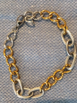 Two-tone steel bracelet like new
