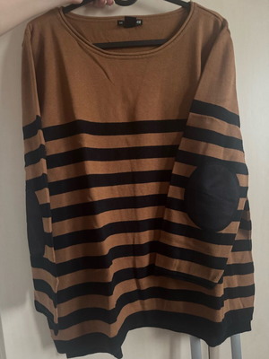 Μακρυμάνικο πλεκτό H&M σαν καινούργιο, μαύρο και καφέ, μέγεθος XL
