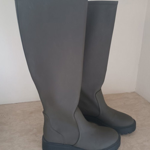 Sinsay tall boots dark olive size 37, new