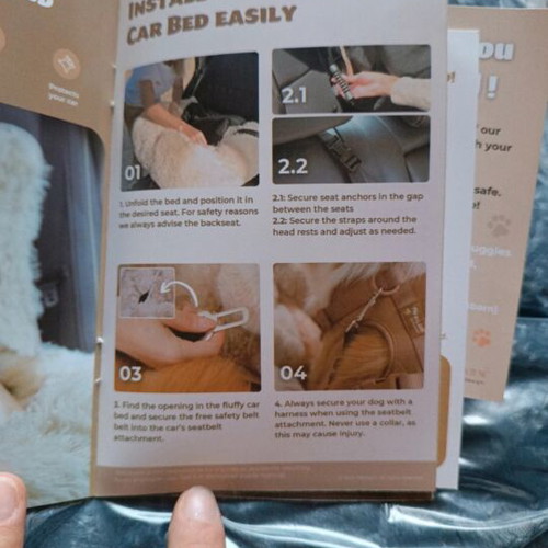 Fluffy Car Bed new