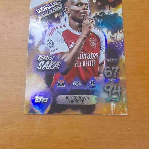 Bukayo Saka Limited Edition Topps Match Attax Card new