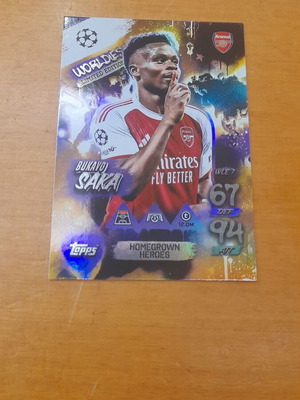 Bukayo Saka Limited Edition Topps Match Attax Card new