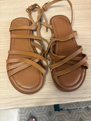 Zara leather children's sandals like new, size 30, brown