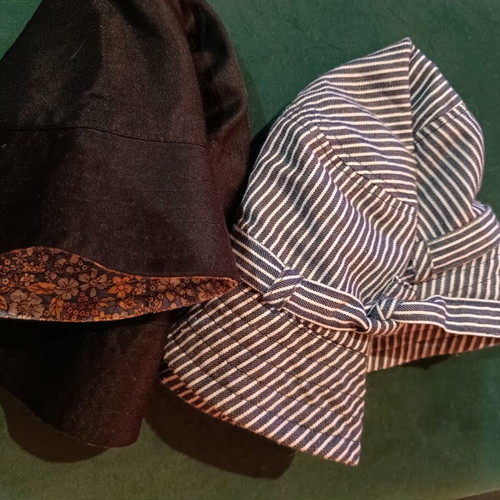 Marks and Spencer striped and double face cotton hats like new