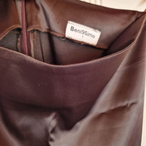 Benissimo satin skirt brown size S like new