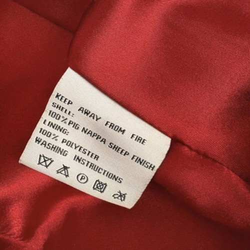 Toi & Moi Vintage Leather Trench Coat used, red, size S