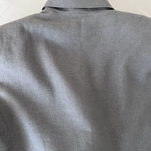 Pull & Bear cropped jacket, grey linen look, 100% cotton