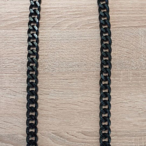 Hammered black chain new, 2 meters