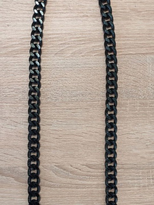 Hammered black chain new, 2 meters