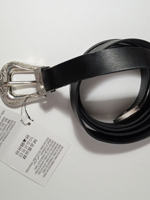 ZARA Μαύρη Ζώνη Καινούρια Με Μεταλλική Αγκράφα