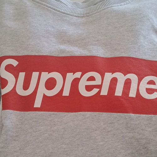 Supreme unisex sweatshirt grey like new, size S