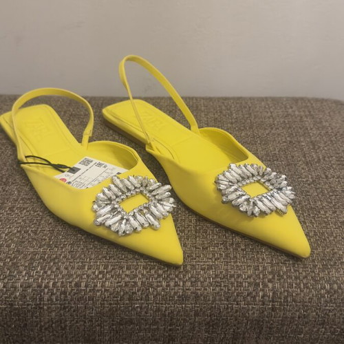 Zara ballerinas size 37 new, yellow