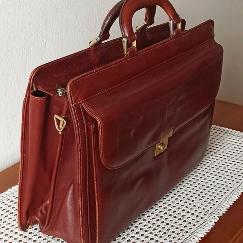 Leather Professional Briefcase Bordeaux used