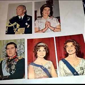 5 συλεκτικες καρτ ποσταλ με τον βασιλιά Κωνσταντίνο κ την βασιλική οικογένεια