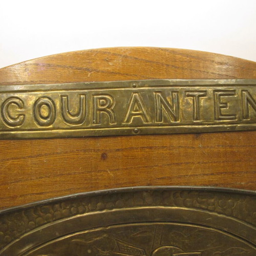 Vintage wall decoration brass and wood like new