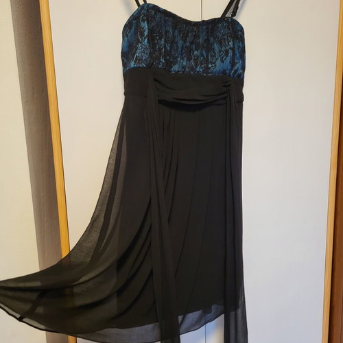 Freestyle black and green dress, size S