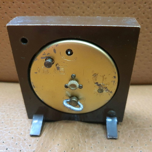 Europa table clock used, alarm clock, 7cm diameter