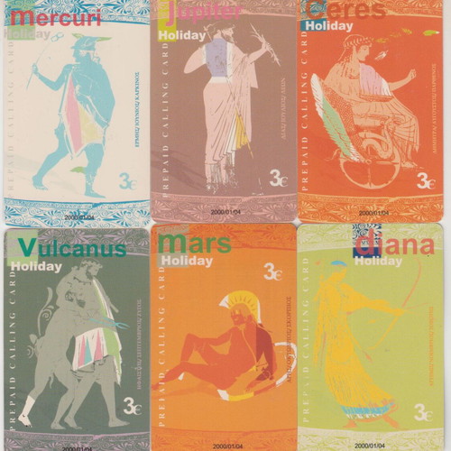 Olympian Gods series 12 private phone cards Amimex