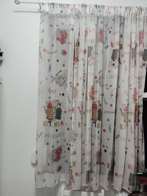 Kitchen window curtain like new, height 1.43m