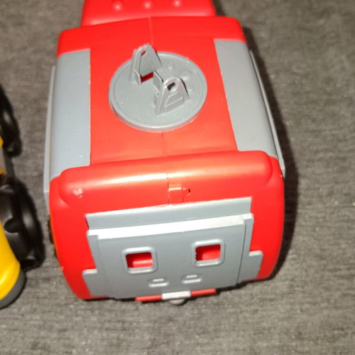 Toy cars used, two trucks with crane and fire truck