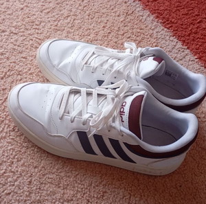 Adidas Hoops 3.0 Low Άσπρα με μπλε λεπτομέρειες