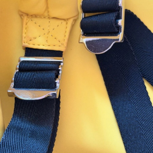 Versace backpack like new with leather details yellow