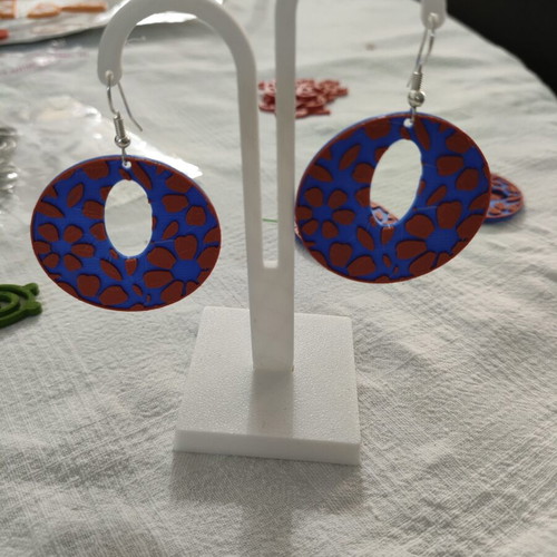 Large 3D printed hoop earrings made to order