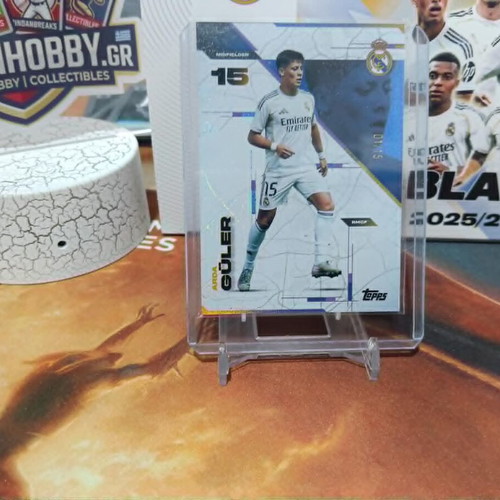 Arda Güler 01/15 Serial Numbered 2025-26 Topps Real Madrid Los Blancos Card near mint