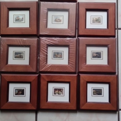 Wooden silver frames set of 10, 14x15 cm, new