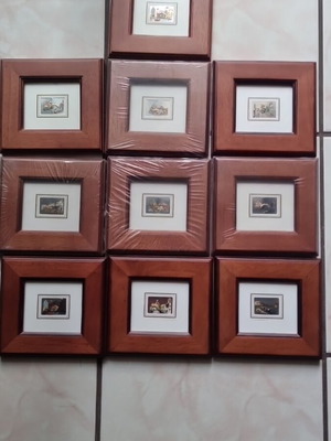 Wooden silver frames set of 10, 14x15 cm, new
