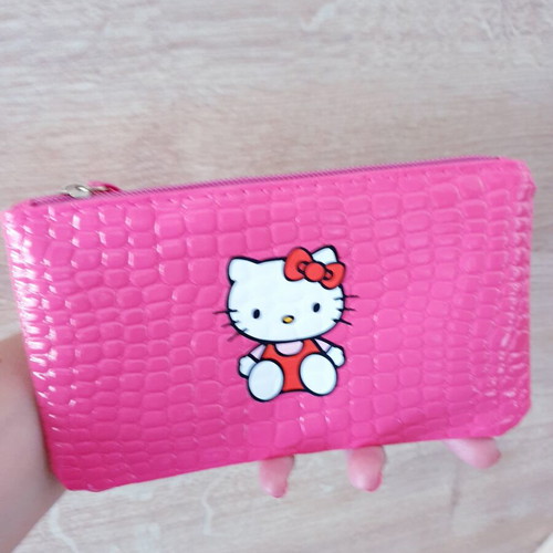 Hello Kitty toiletry bag new, fuchsia croco leatherette