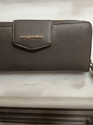 Cengiz Pakel gray leather wallet like new