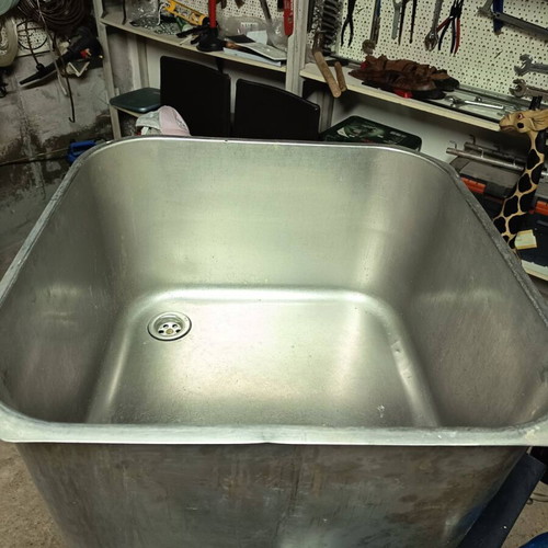 Professional stainless steel sink used