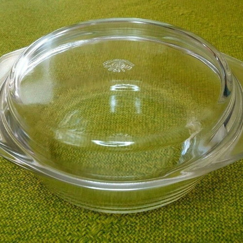 Simax Pyrex heat-resistant cookware 17cm used, with lid